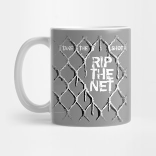 Rip The Net (hockey slap shot) Mug